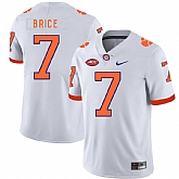 Clemson Tigers 7 Chase Brice White Nike College Football Jersey Dzhi